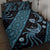 Indonesia Batik Pattern Quilt Bed Set Blue Version