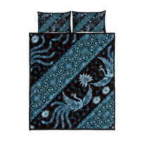 Indonesia Batik Pattern Quilt Bed Set Blue Version LT01 - Polynesian Pride