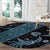 Indonesia Batik Pattern Round Carpet Blue Version