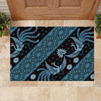 Indonesia Batik Pattern Rubber Doormat Blue Version LT01 Blue - Polynesian Pride