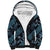 Indonesia Batik Pattern Sherpa Hoodie Blue Version