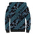 Indonesia Batik Pattern Sherpa Hoodie Blue Version