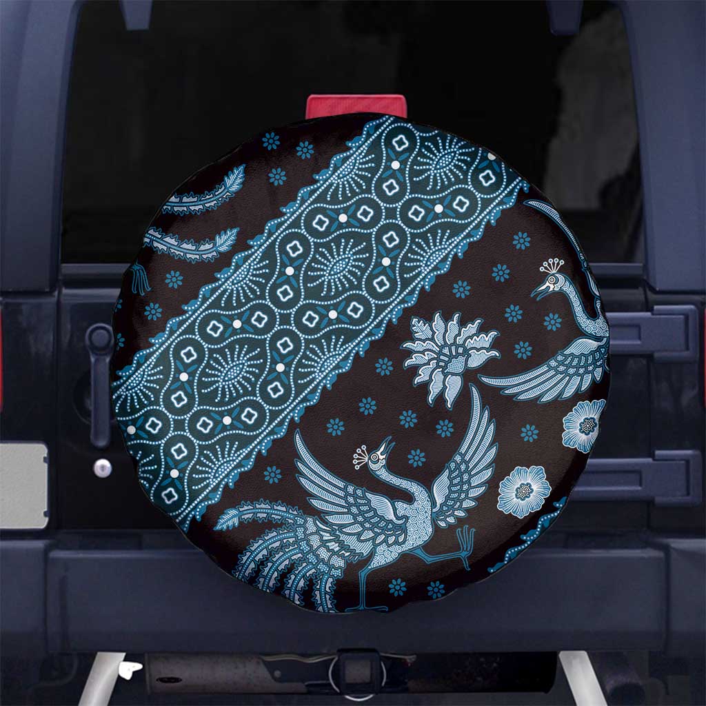 Indonesia Batik Pattern Spare Tire Cover Blue Version LT01 - Polynesian Pride