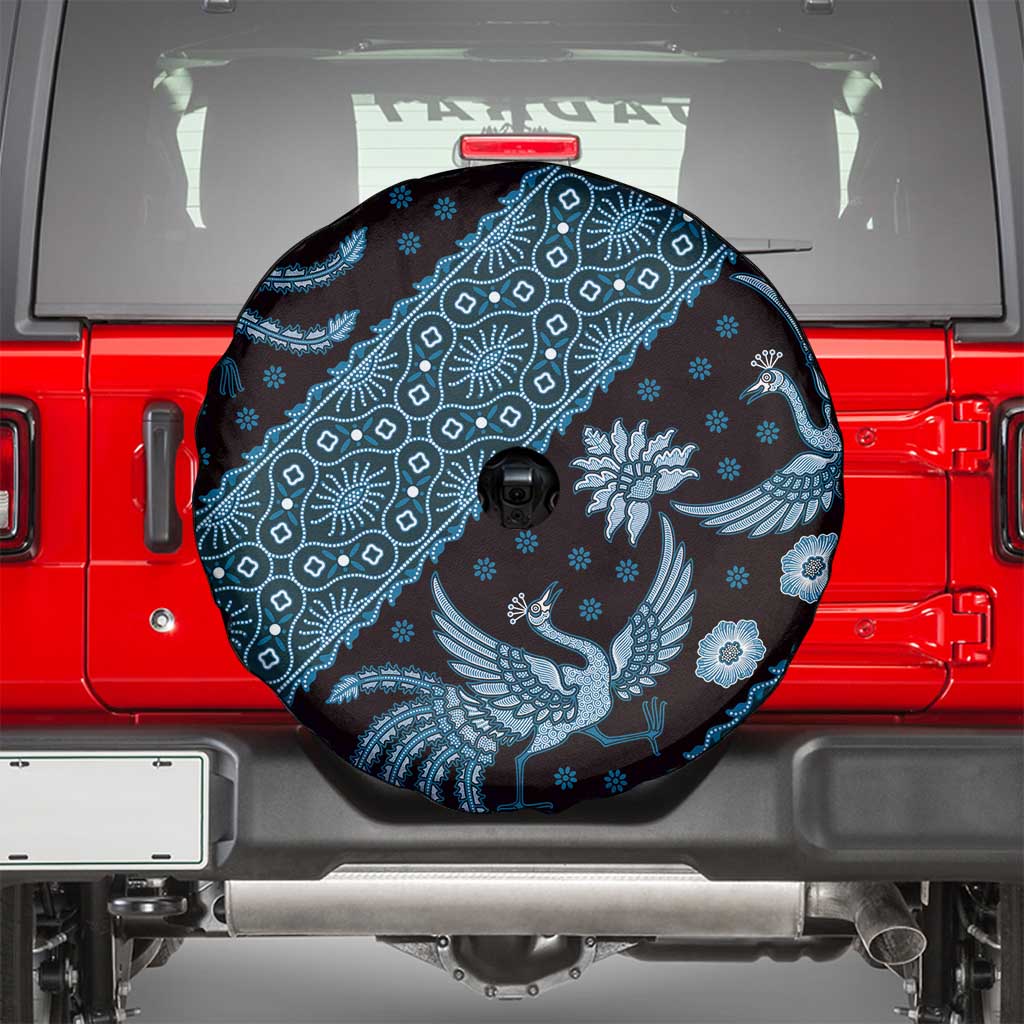 Indonesia Batik Pattern Spare Tire Cover Blue Version LT01 - Polynesian Pride