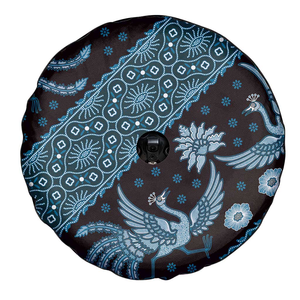 Indonesia Batik Pattern Spare Tire Cover Blue Version LT01 - Polynesian Pride