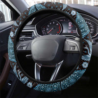 Indonesia Batik Pattern Steering Wheel Cover Blue Version LT01 - Polynesian Pride