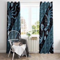 Indonesia Batik Pattern Window Curtain Blue Version LT01 - Polynesian Pride