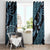 Indonesia Batik Pattern Window Curtain Blue Version