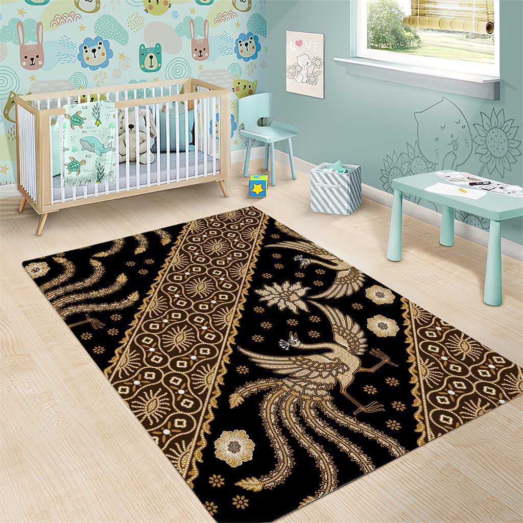 Indonesia Batik Pattern Area Rug Gold Version LT01 - Polynesian Pride