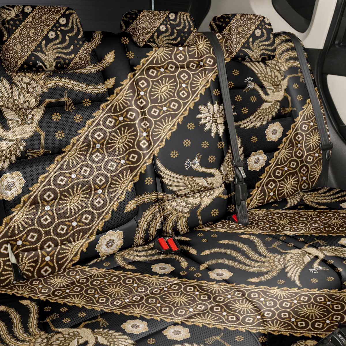 Indonesia Batik Pattern Back Car Seat Cover Gold Version LT01 - Polynesian Pride