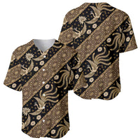 Indonesia Batik Pattern Baseball Jersey Gold Version LT01 - Polynesian Pride