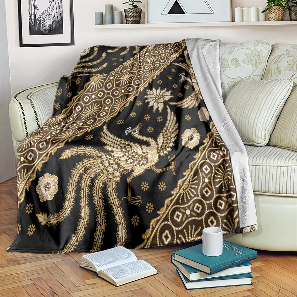 Indonesia Batik Pattern Blanket Gold Version LT01 Gold - Polynesian Pride