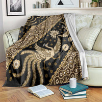 Indonesia Batik Pattern Blanket Gold Version LT01 Gold - Polynesian Pride