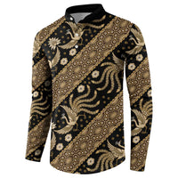 Indonesia Batik Pattern Button Sweatshirt Gold Version LT01 - Polynesian Pride