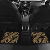 Indonesia Batik Pattern Car Mats Gold Version LT01 Set 2pcs - Back Gold - Polynesian Pride