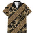 Indonesia Batik Pattern Family Matching Puletasi and Hawaiian Shirt Gold Version