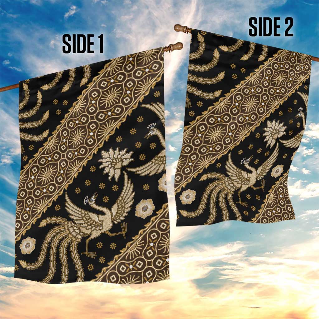 Indonesia Batik Pattern Garden Flag Gold Version LT01 - Polynesian Pride
