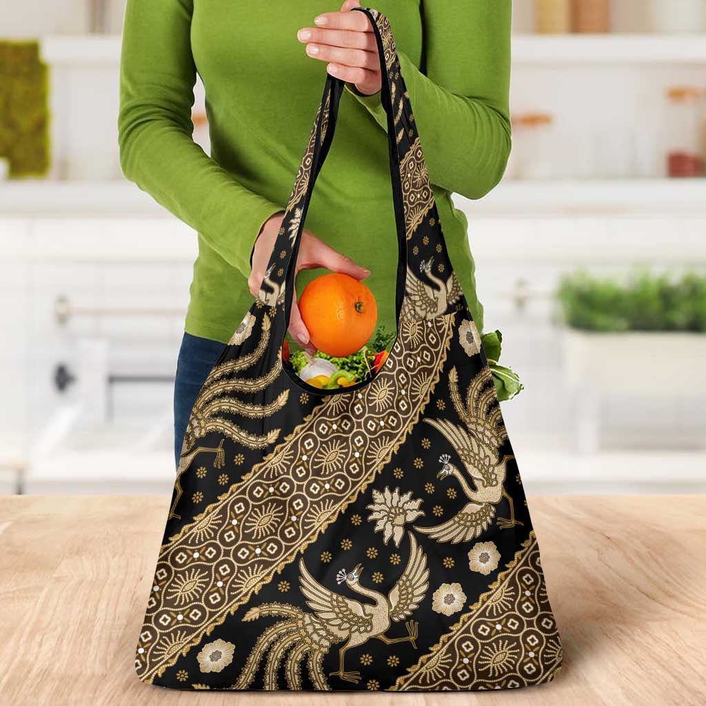 Indonesia Batik Pattern Grocery Bag Gold Version LT01 - Polynesian Pride
