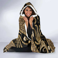 Indonesia Batik Pattern Hooded Blanket Gold Version LT01 - Polynesian Pride