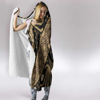 Indonesia Batik Pattern Hooded Blanket Gold Version LT01 - Polynesian Pride