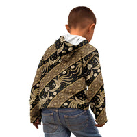 Indonesia Batik Pattern Kid Hoodie Gold Version LT01 - Polynesian Pride