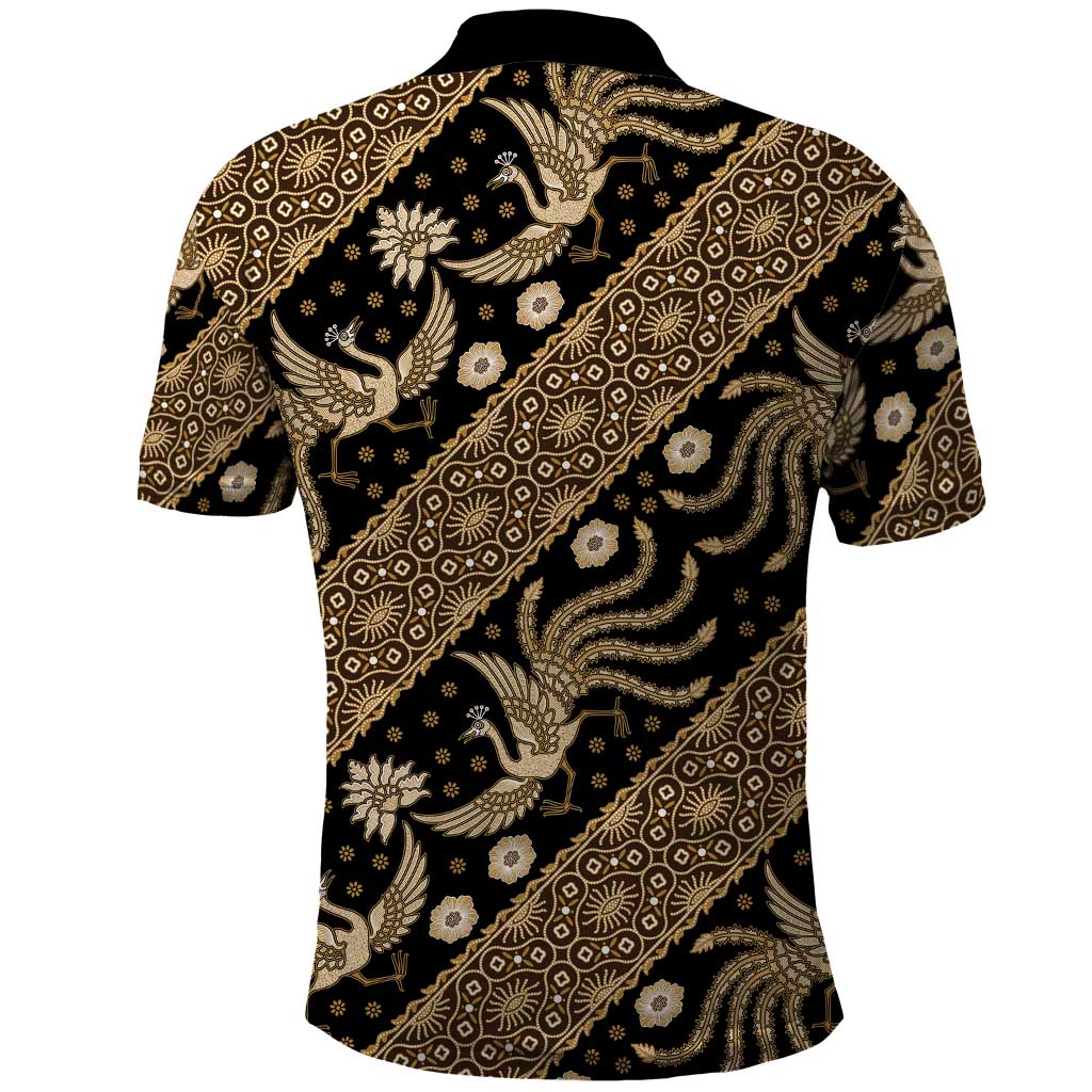 Indonesia Batik Pattern Polo Shirt Gold Version LT01 - Polynesian Pride