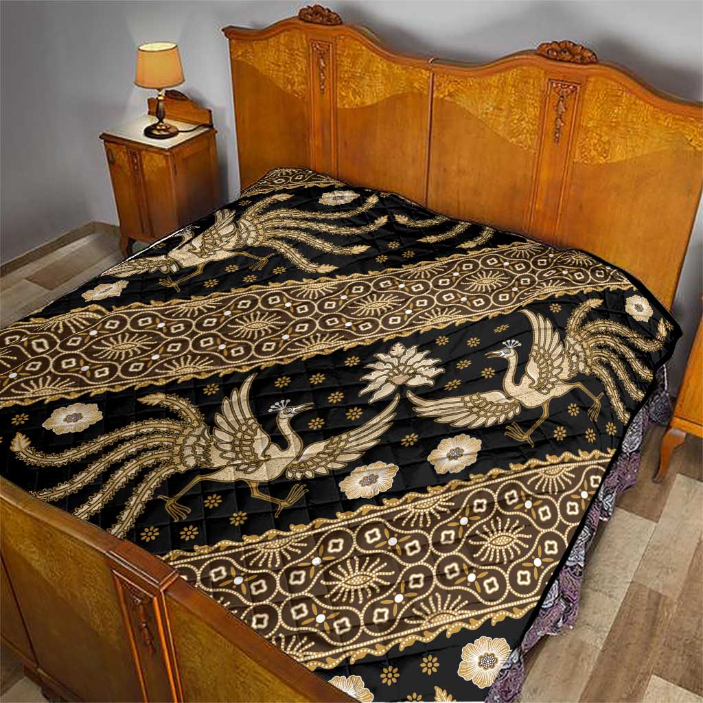 Indonesia Batik Pattern Quilt Gold Version LT01 - Polynesian Pride