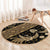 Indonesia Batik Pattern Round Carpet Gold Version