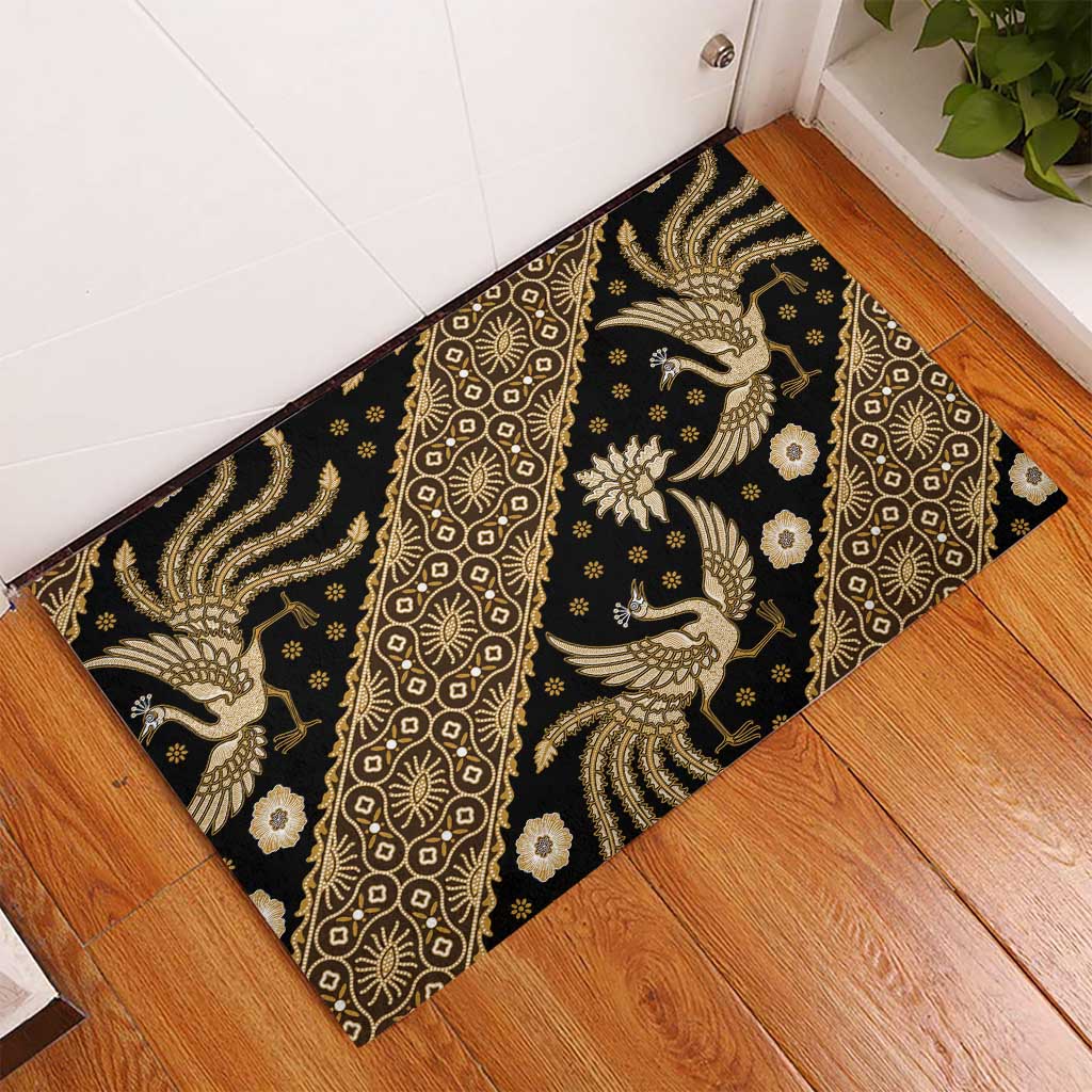 Indonesia Batik Pattern Rubber Doormat Gold Version LT01 - Polynesian Pride