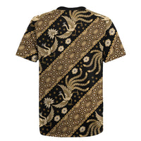 Indonesia Batik Pattern Rugby Jersey Gold Version LT01 - Polynesian Pride