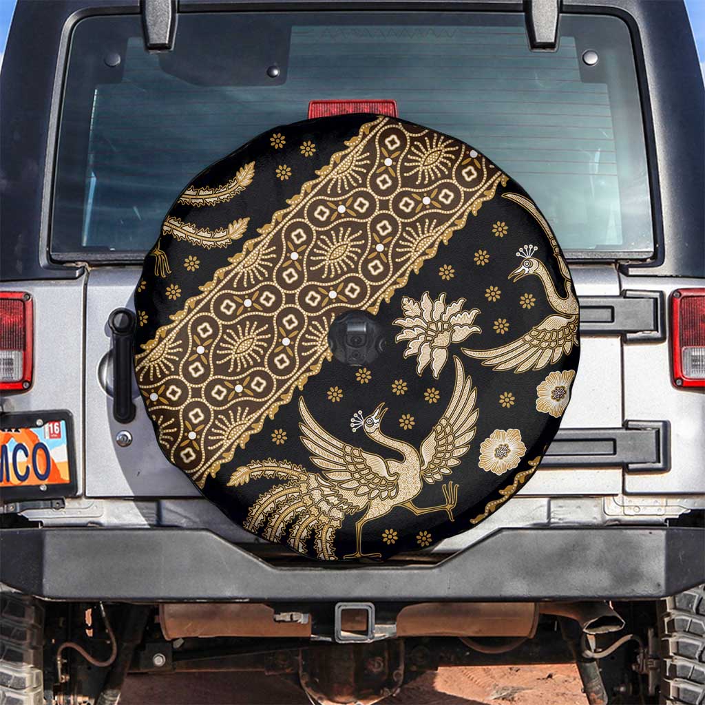 Indonesia Batik Pattern Spare Tire Cover Gold Version LT01 Gold - Polynesian Pride