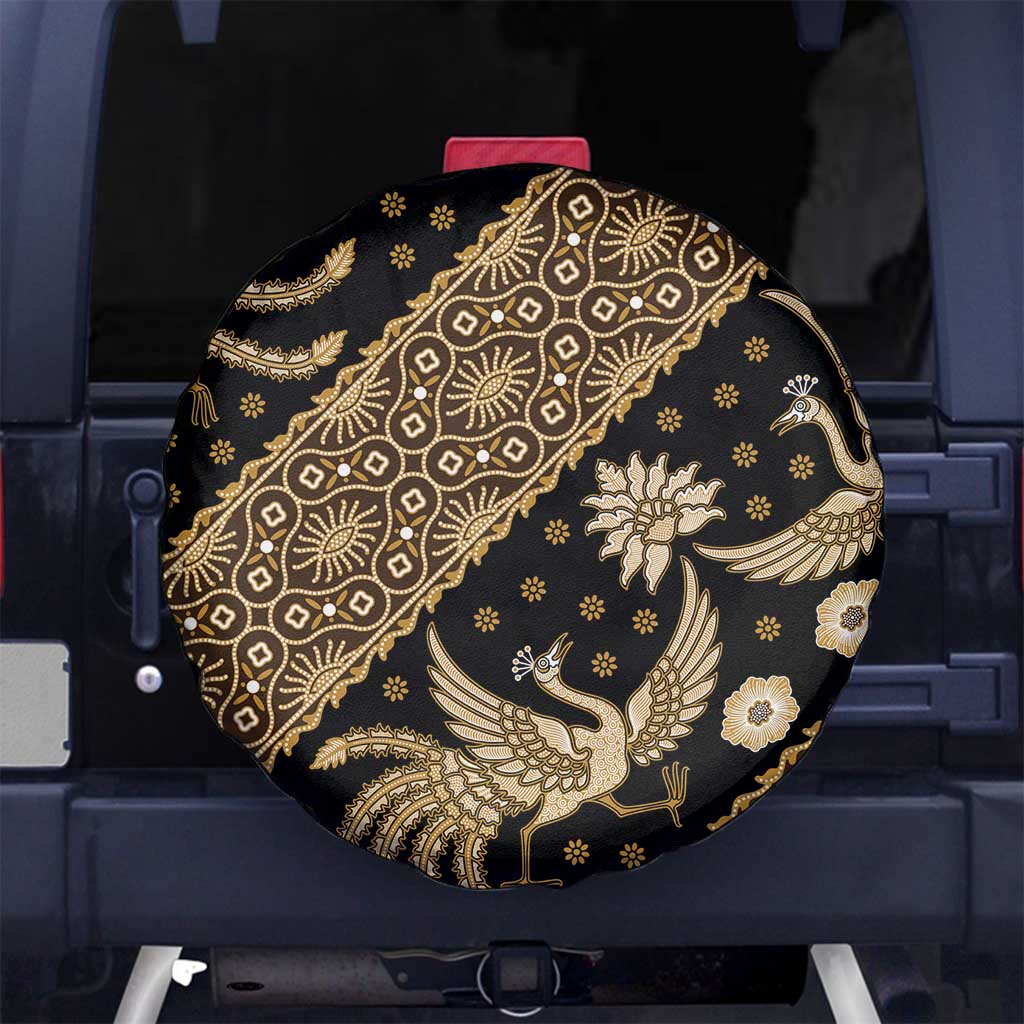 Indonesia Batik Pattern Spare Tire Cover Gold Version LT01 - Polynesian Pride