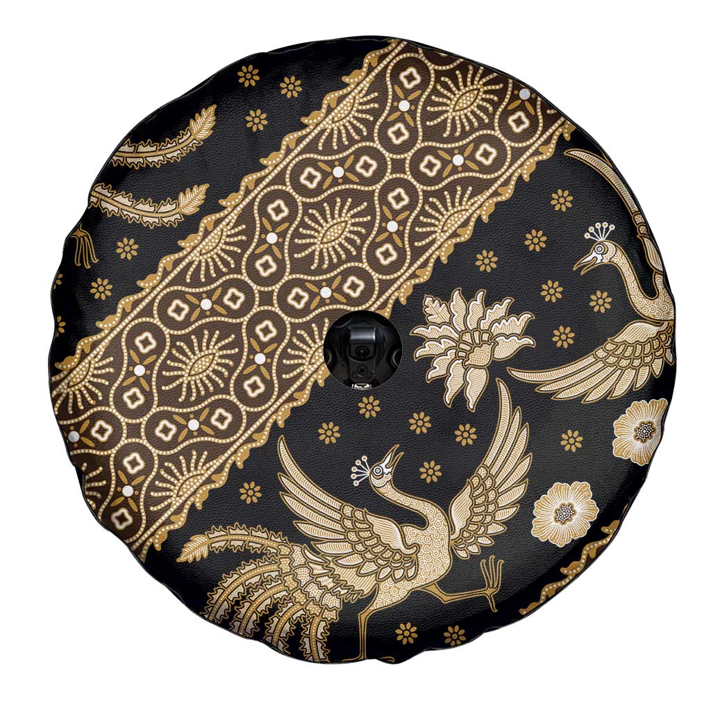 Indonesia Batik Pattern Spare Tire Cover Gold Version LT01 - Polynesian Pride