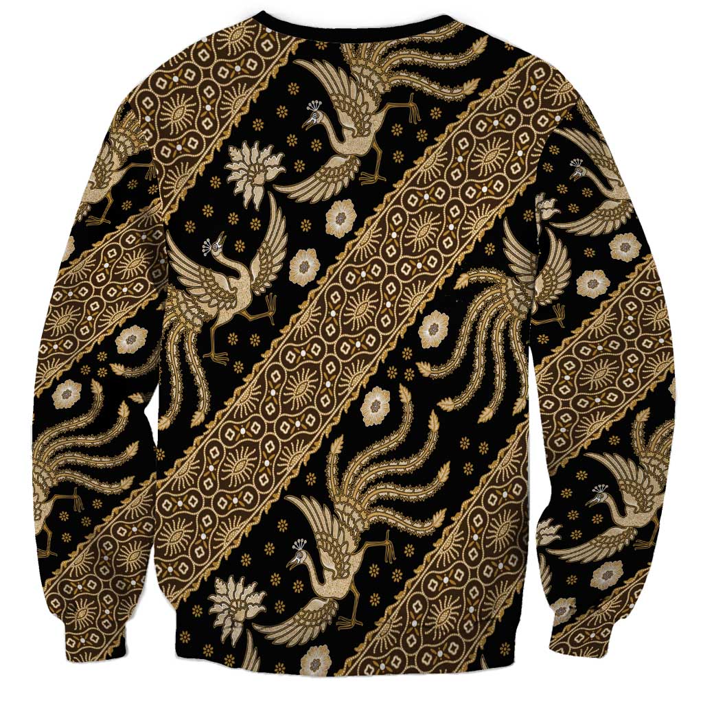 Indonesia Batik Pattern Sweatshirt Gold Version LT01 - Polynesian Pride