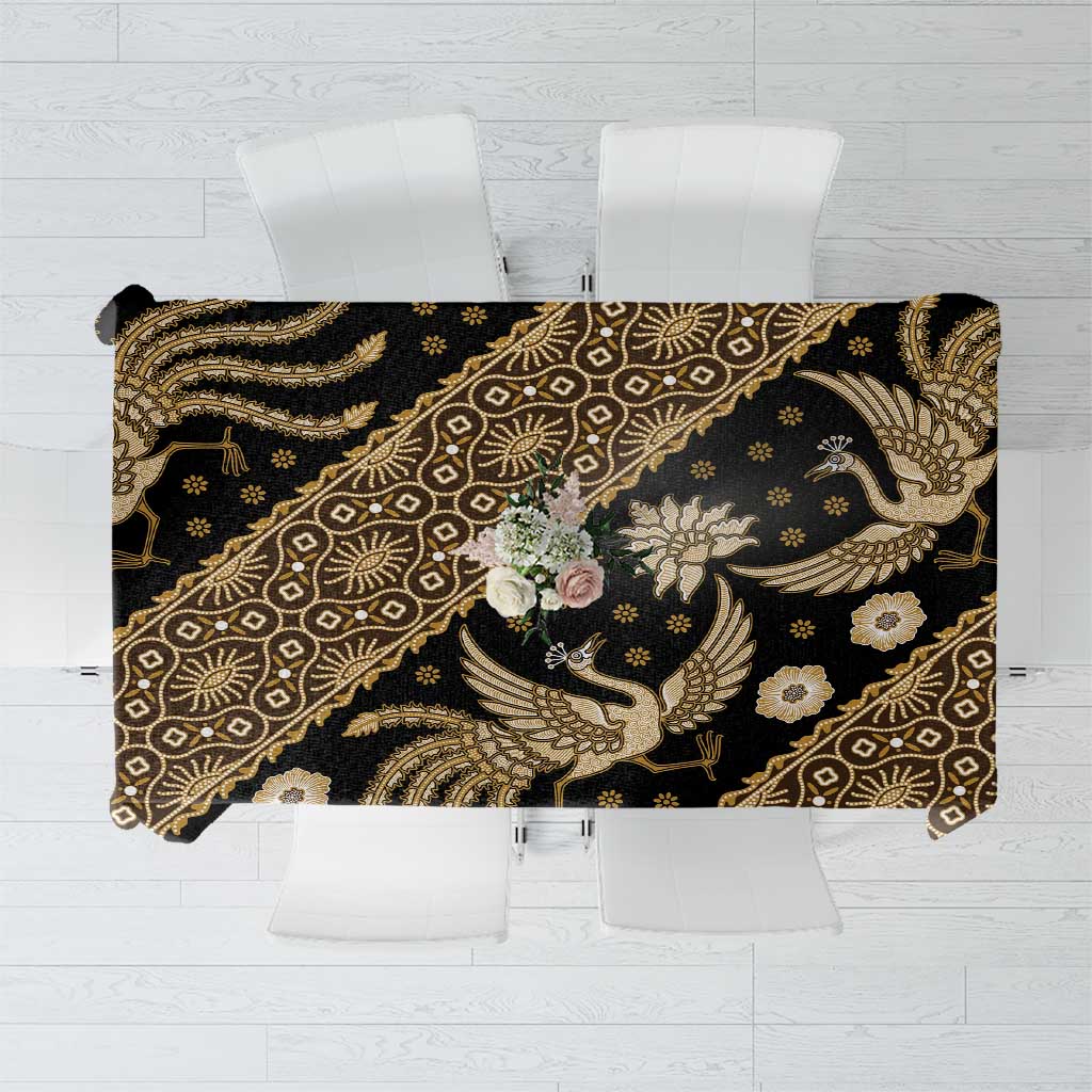 Indonesia Batik Pattern Tablecloth Gold Version