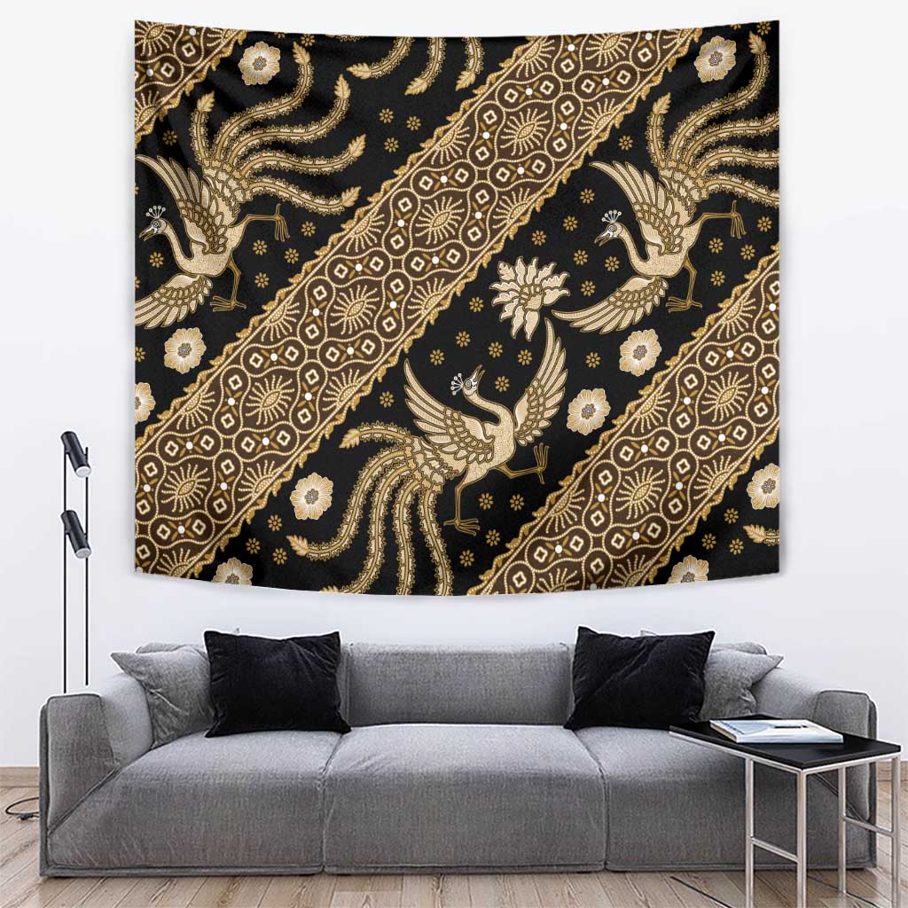 Indonesia Batik Pattern Tapestry Gold Version LT01 Gold - Polynesian Pride