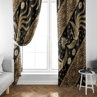 Indonesia Batik Pattern Window Curtain Gold Version LT01 - Polynesian Pride
