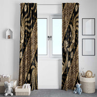 Indonesia Batik Pattern Window Curtain Gold Version LT01 - Polynesian Pride