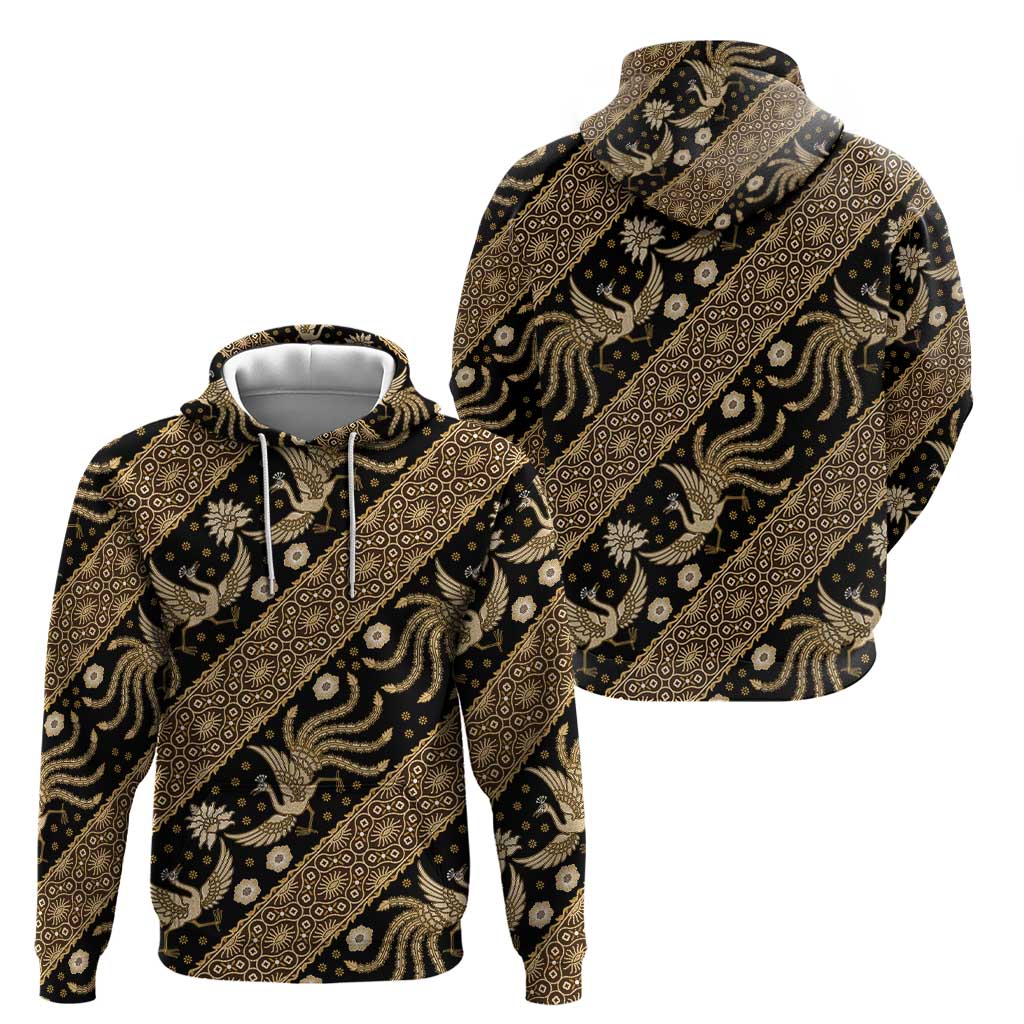Indonesia Batik Pattern Zip Hoodie Gold Version LT01 - Polynesian Pride