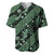 Indonesia Batik Pattern Baseball Jersey Green Version