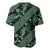 Indonesia Batik Pattern Baseball Jersey Green Version