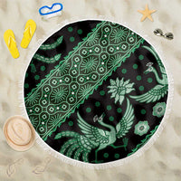 Indonesia Batik Pattern Beach Blanket Green Version LT01 One Size 150cm Green - Polynesian Pride