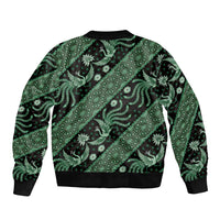 Indonesia Batik Pattern Bomber Jacket Green Version LT01 - Polynesian Pride