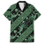 Indonesia Batik Pattern Family Matching Puletasi and Hawaiian Shirt Green Version