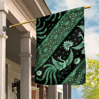 Indonesia Batik Pattern Garden Flag Green Version LT01 House Flag Green - Polynesian Pride