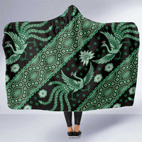 Indonesia Batik Pattern Hooded Blanket Green Version LT01 One Size Green - Polynesian Pride