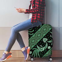 Indonesia Batik Pattern Luggage Cover Green Version LT01 - Polynesian Pride