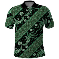 Indonesia Batik Pattern Polo Shirt Green Version LT01 Green - Polynesian Pride