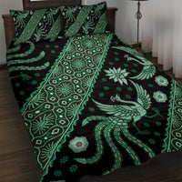 Indonesia Batik Pattern Quilt Bed Set Green Version LT01 Green - Polynesian Pride
