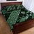 Indonesia Batik Pattern Quilt Bed Set Green Version